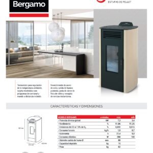 Estufa de Pellet modelo Bergamo