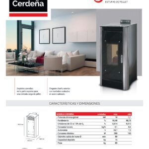 Estufa pellet modelo cerdeña