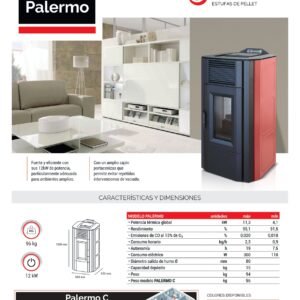 Estufa pellet modelo Palermo