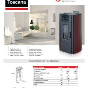 Estufa Pellet modelo Toscana